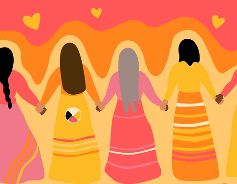 Bada Jean Tangerine Ribbon Skirt Greeting Card