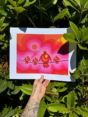 Bada Jean Mama Bird Print