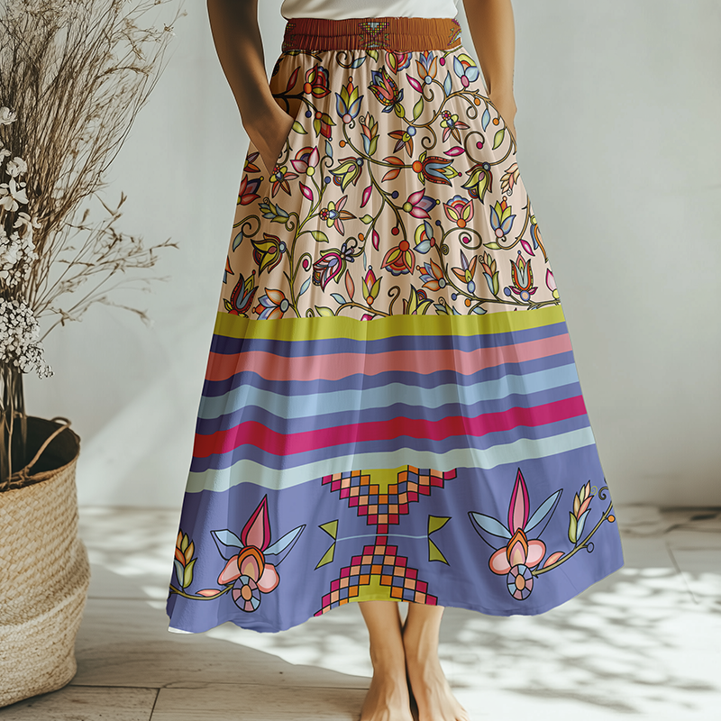 River of Petals Purple Skirt