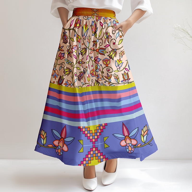 River of Petals Purple Skirt