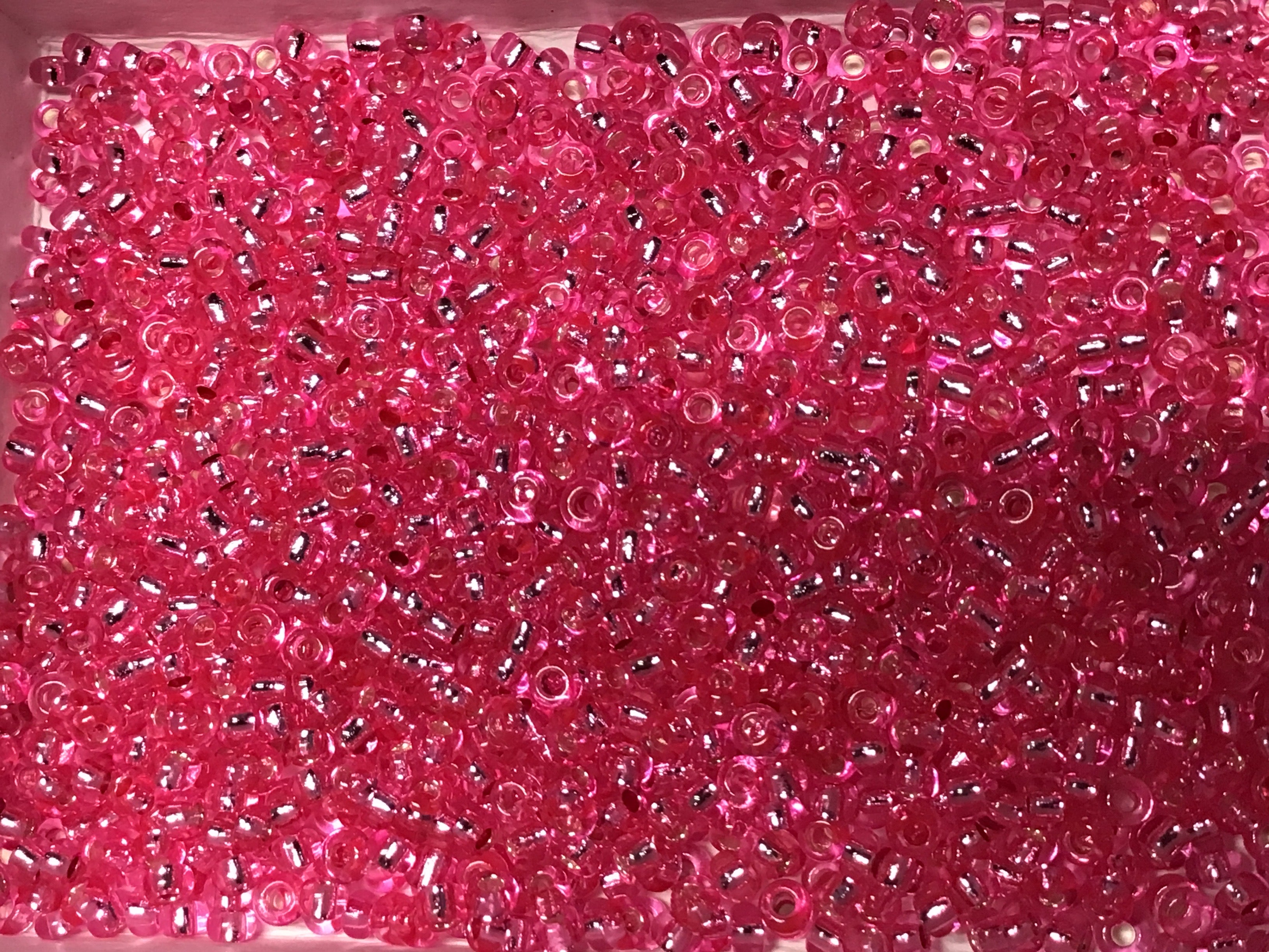 Silver Lined RR Seed Beads Size 11/0 - Rose