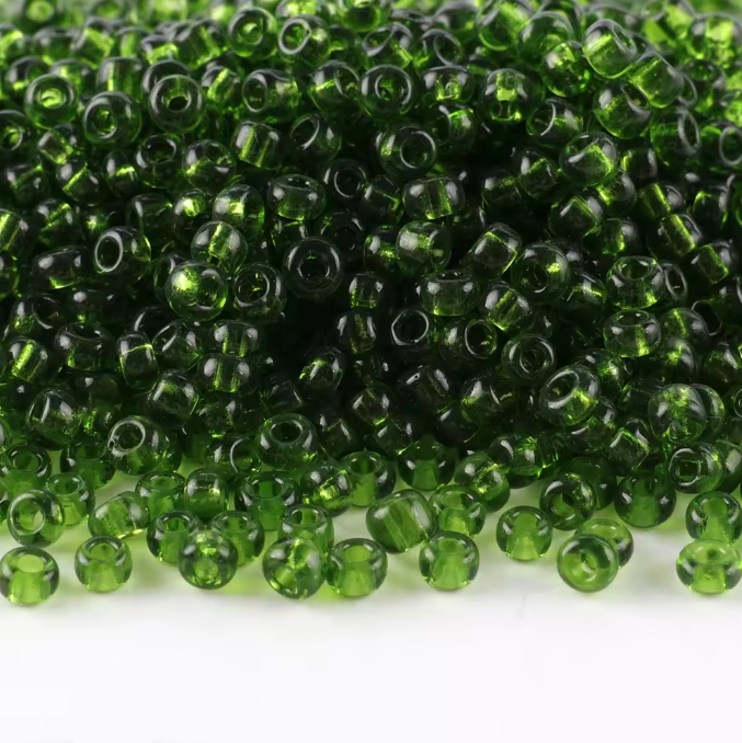 Seed Beads Size 11/0 - Sheer Moss