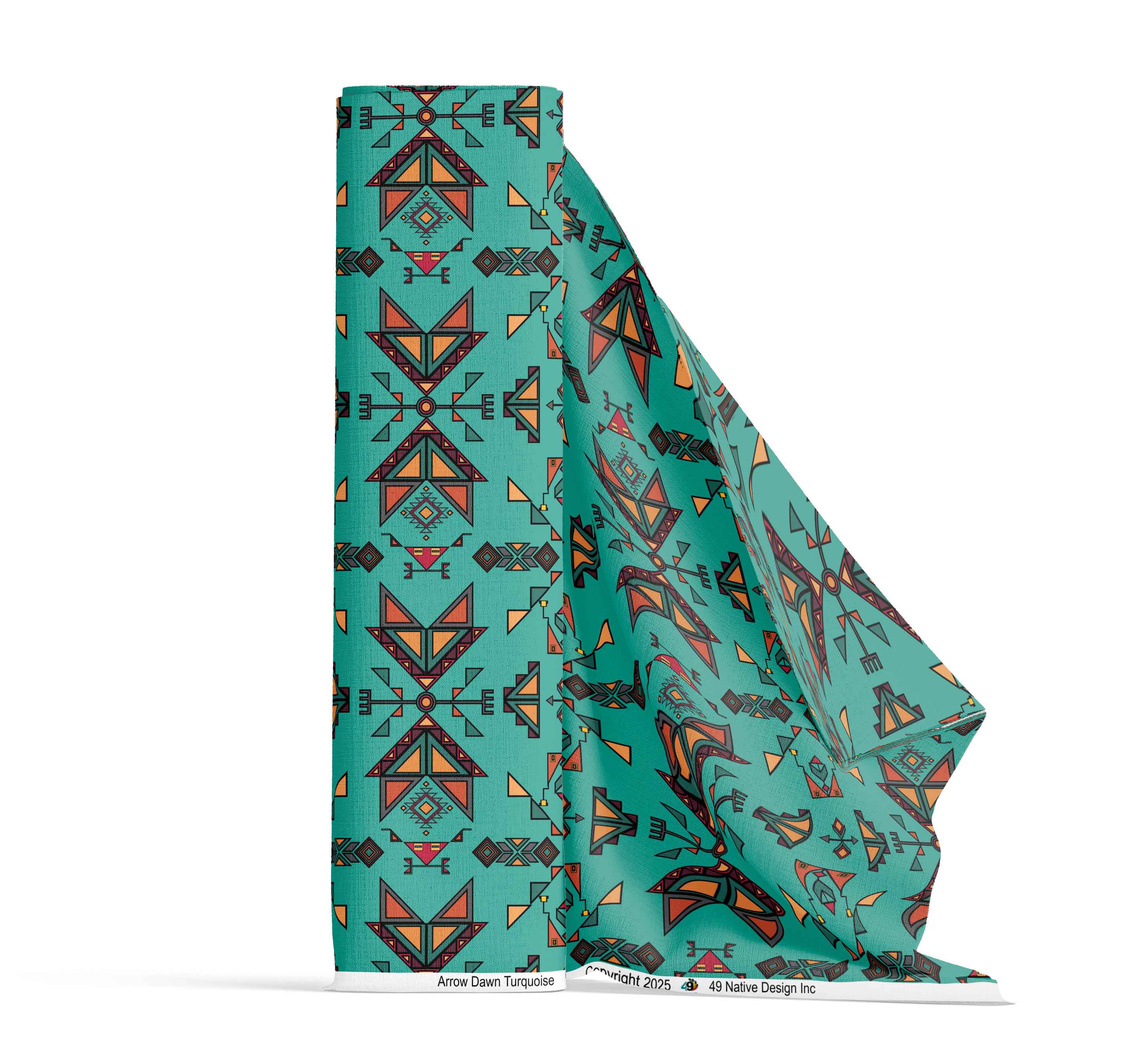 Arrow Dawn Turquoise Cotton Poplin