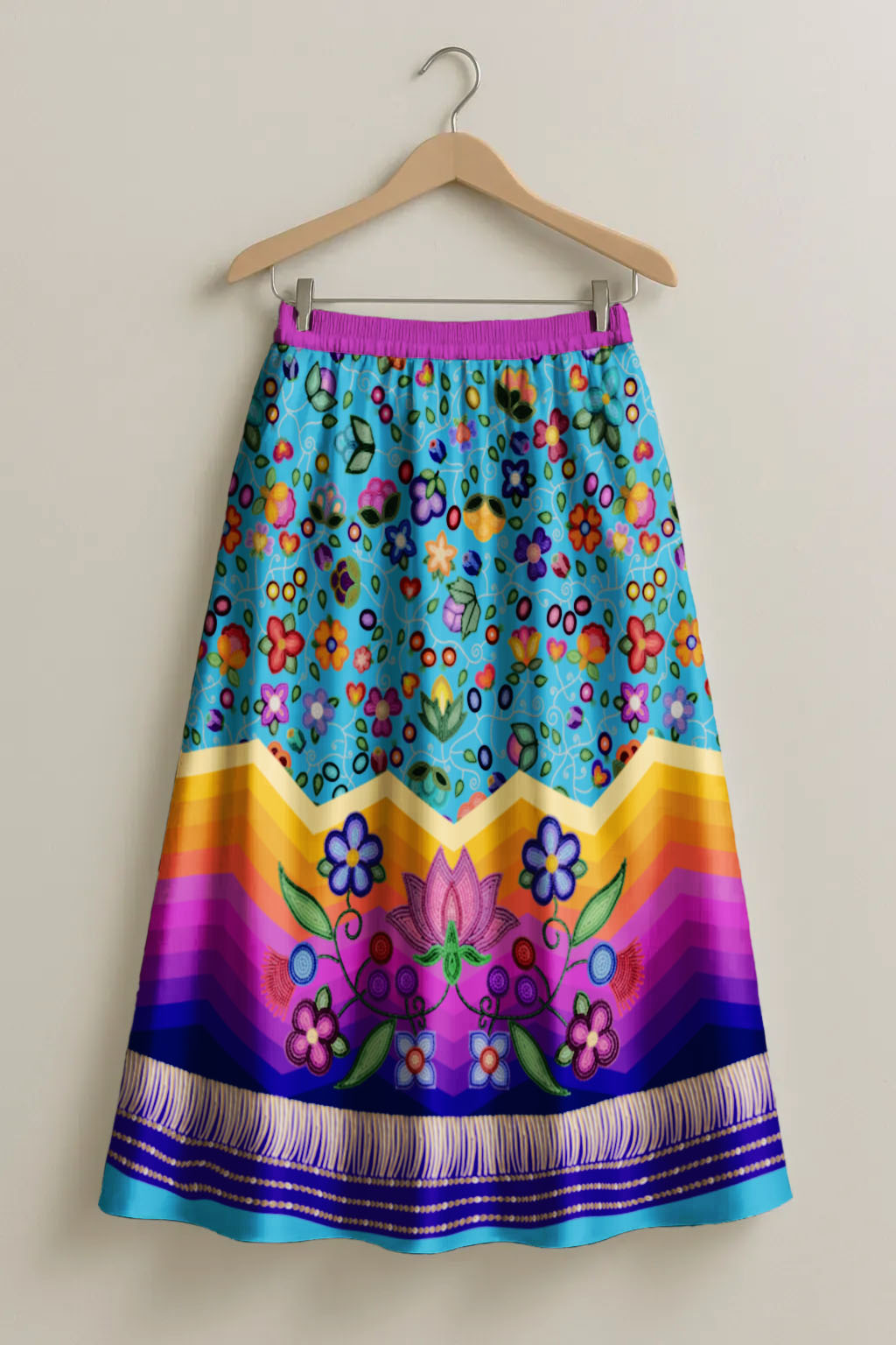 Beaded Offering Blue 3 Skirt