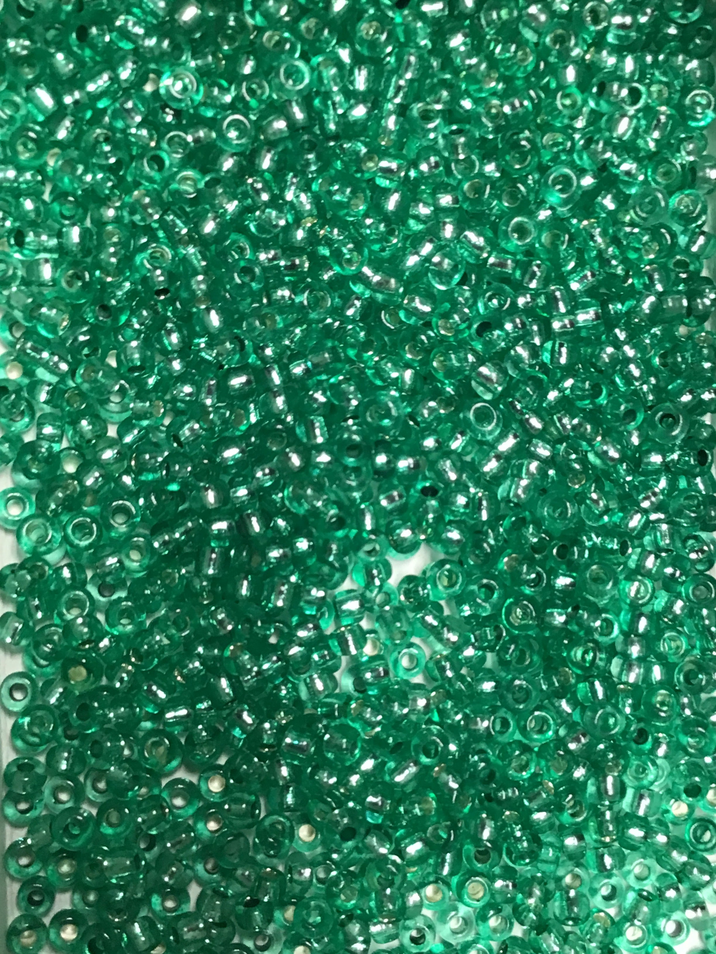 Silver Lined RR Seed Beads Size 11/0 - Jade