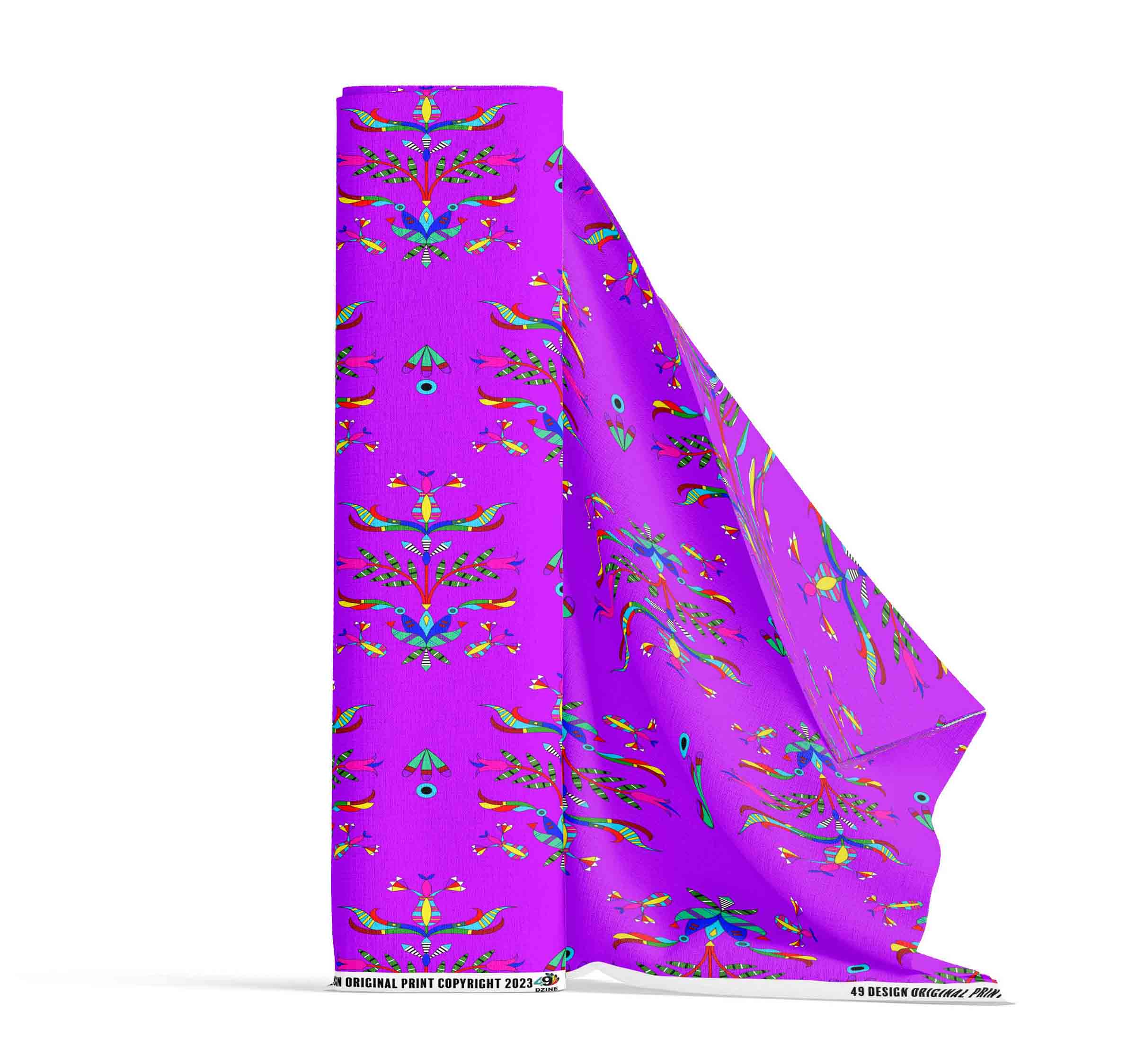 Dakota Damask Purple Cottom Poplin