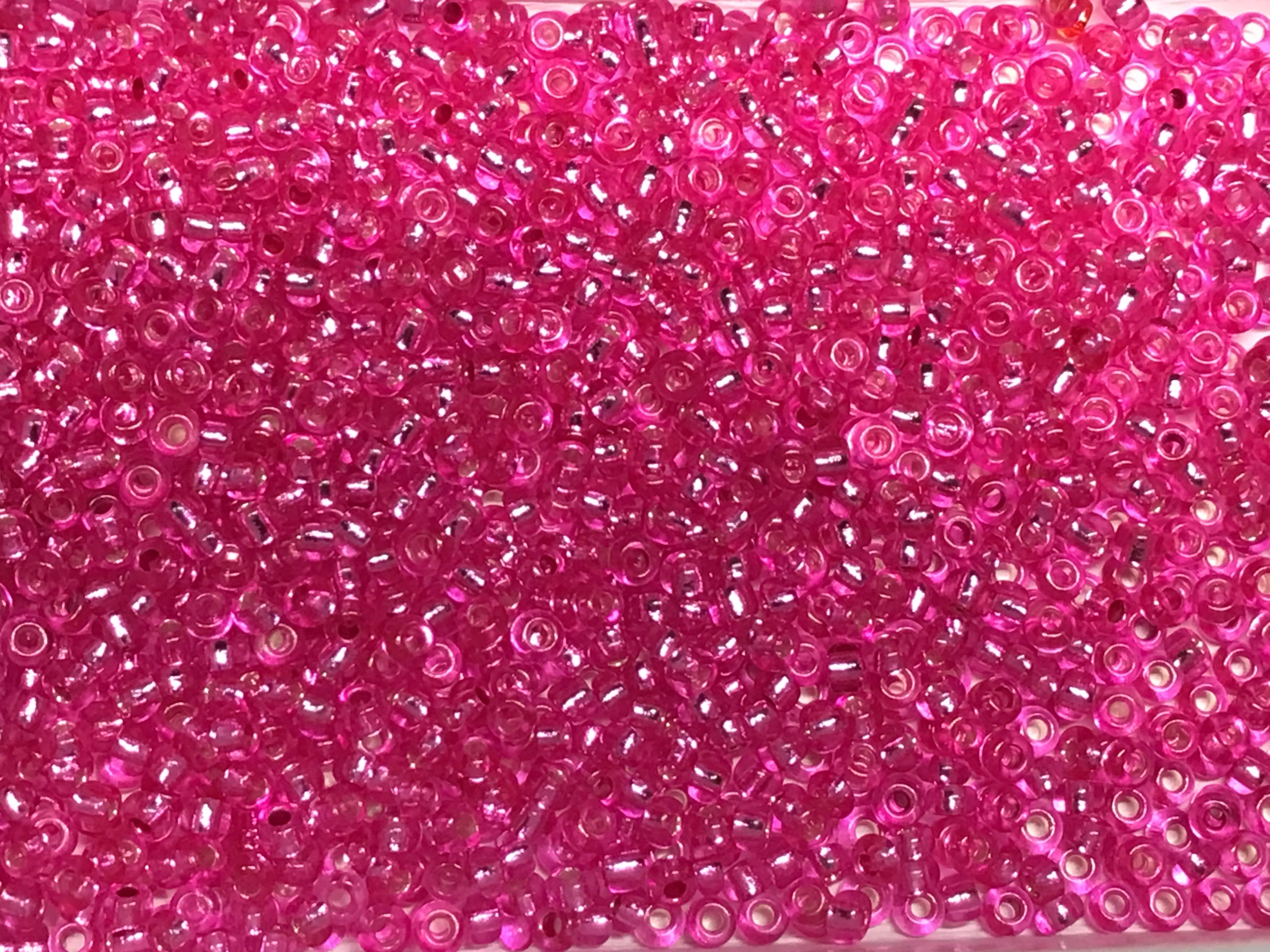 Silver Lined RR Seed Beads Size 11/0 - Bubblegum