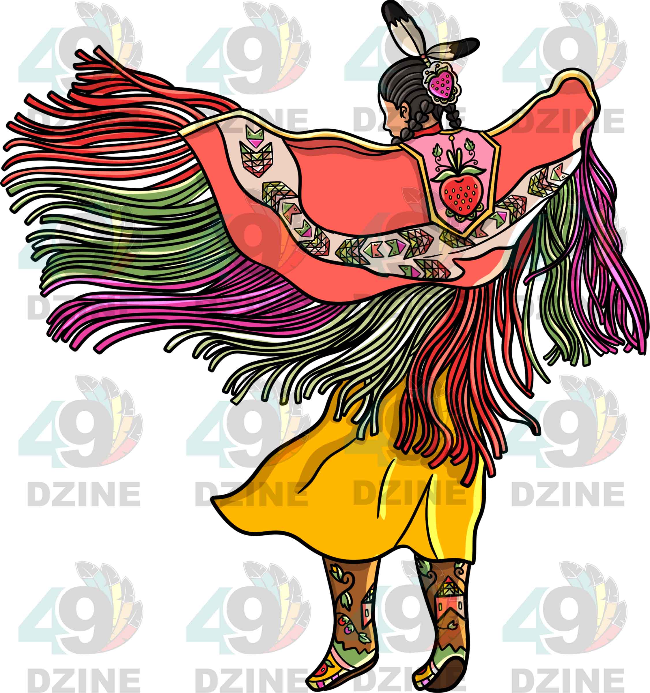 Fancy Shawl Dancer 8 UV Sticker