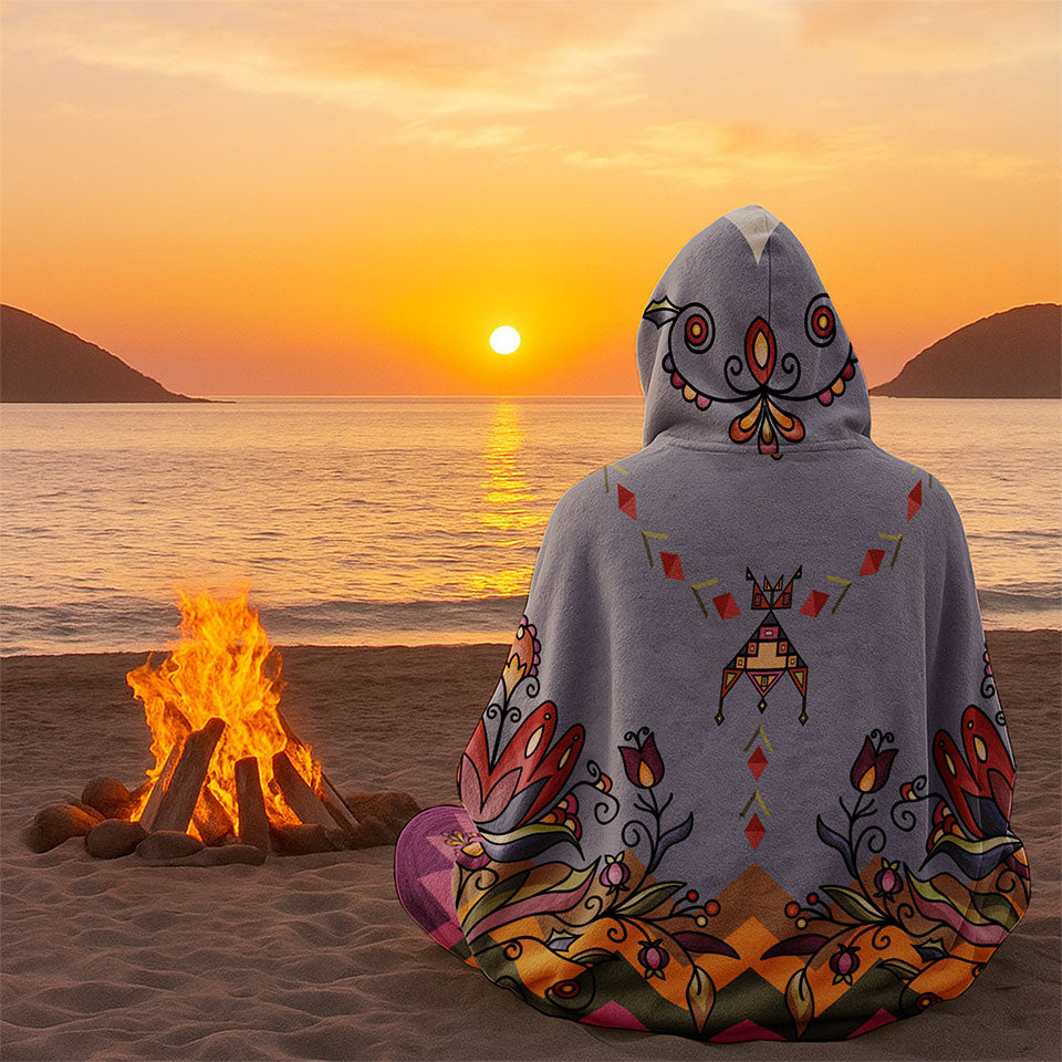 Red Willow Whispers Hooded Blanket