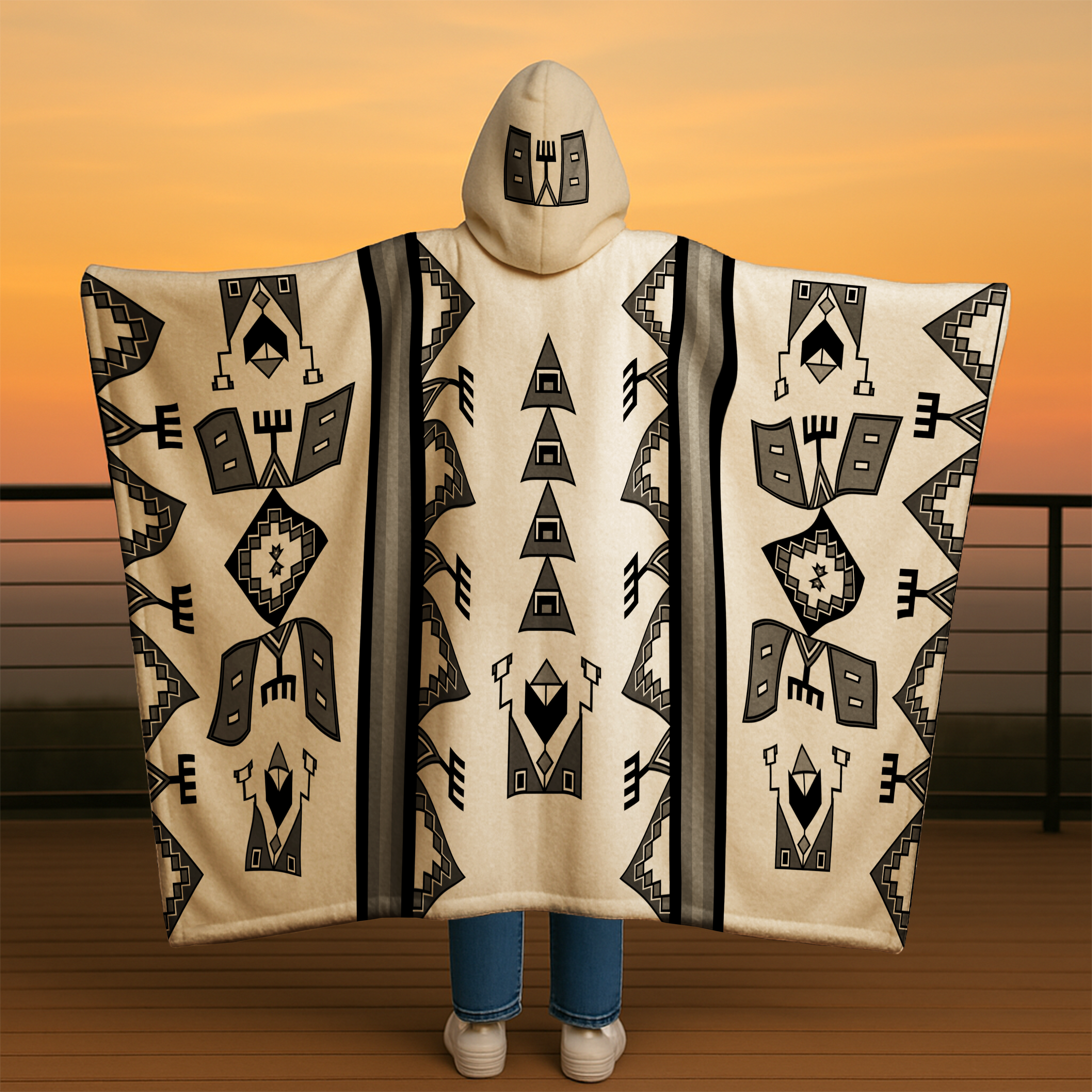Thunder Drum Hooded Blanket