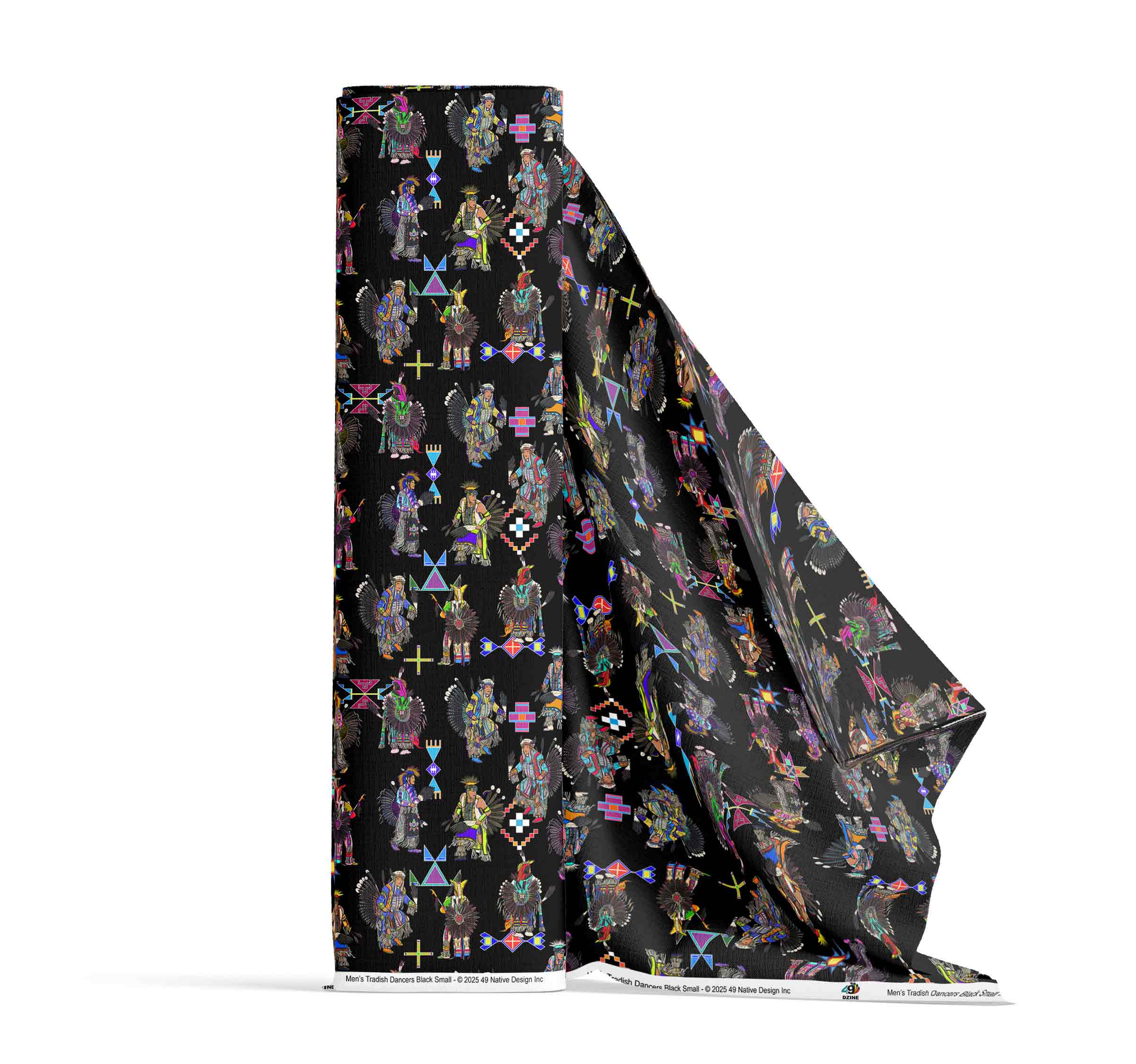 Men's Tradish Dancers Black Small Cotton Poplin