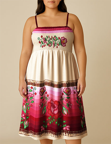 Rose Reverie Cream 1 Smock Top Dress