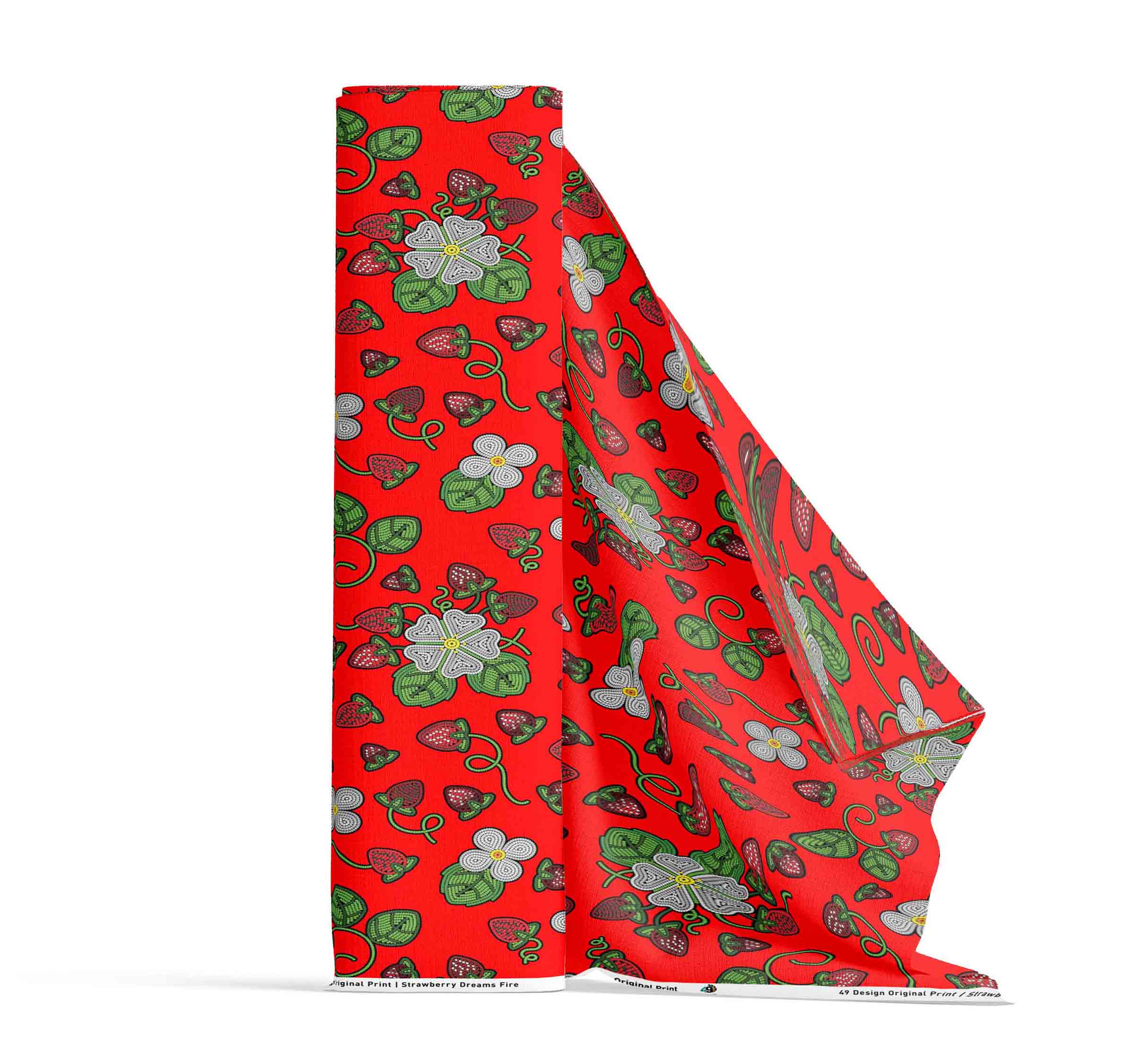 Strawberry Dreams Fire Cotton Poplin