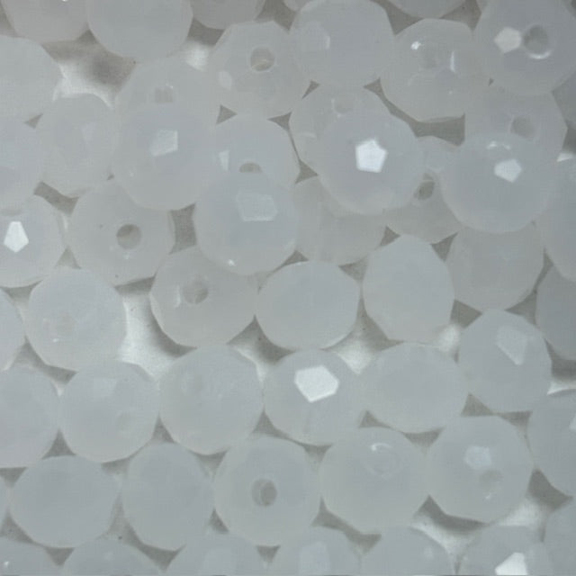 6mm Rondelle Glass Bead - Winter