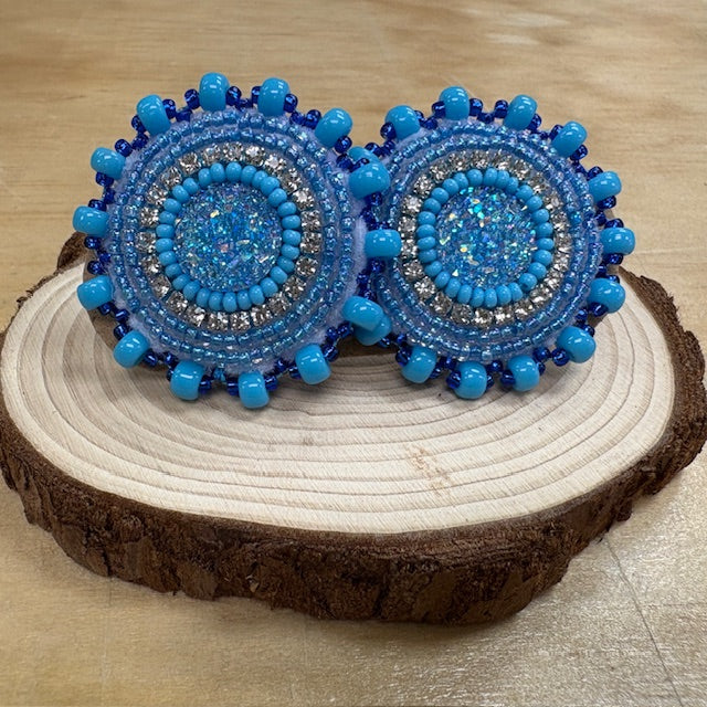 Danielle Redgun Beaded Circle Earrings