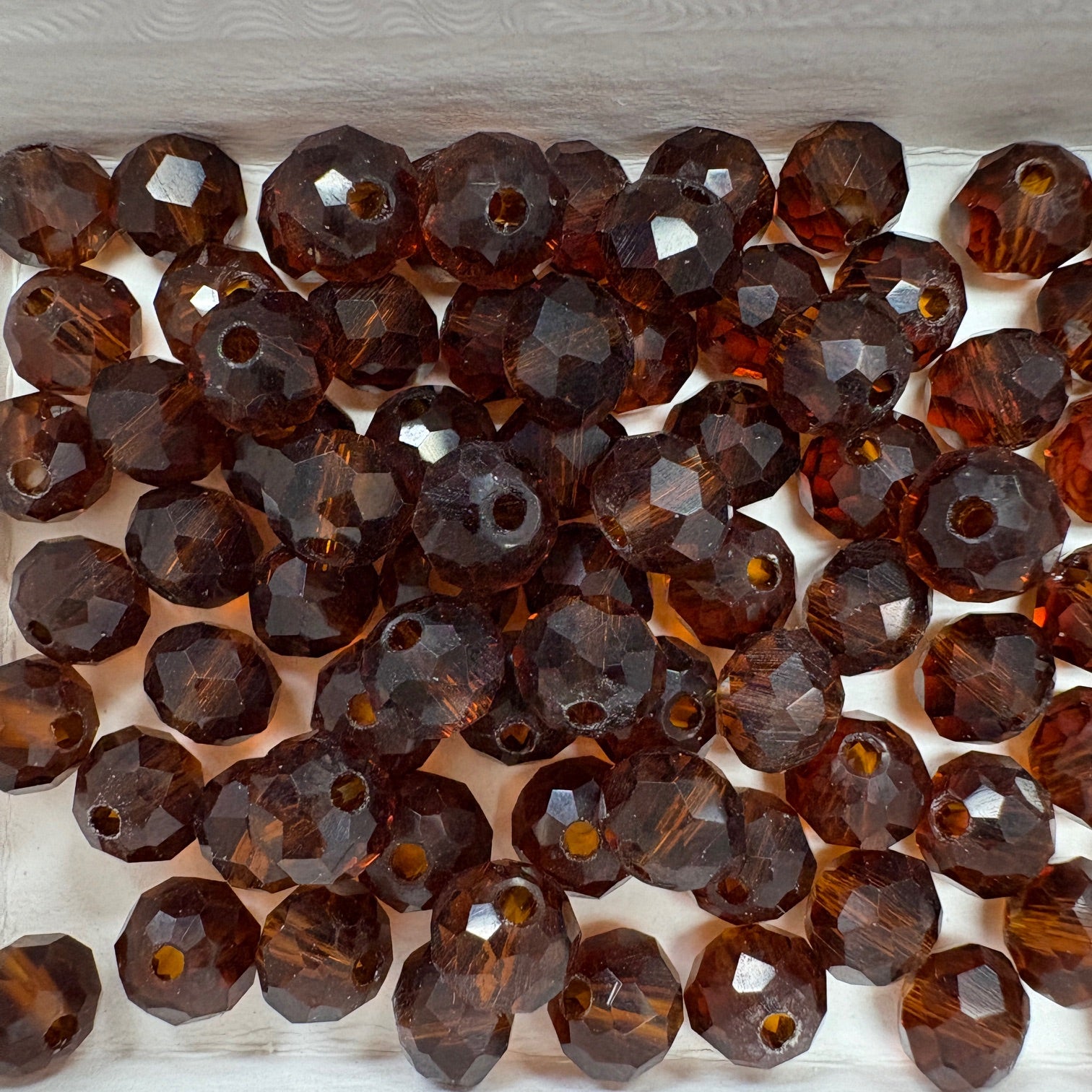 6mm Rondelle Glass Bead - Ruby