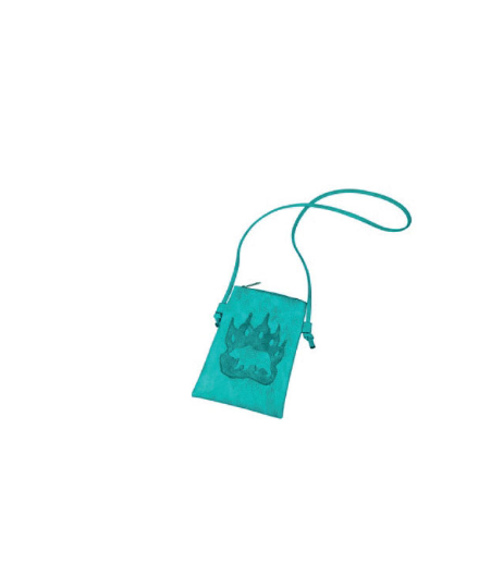 Bear Claw Embossed Leather Bag