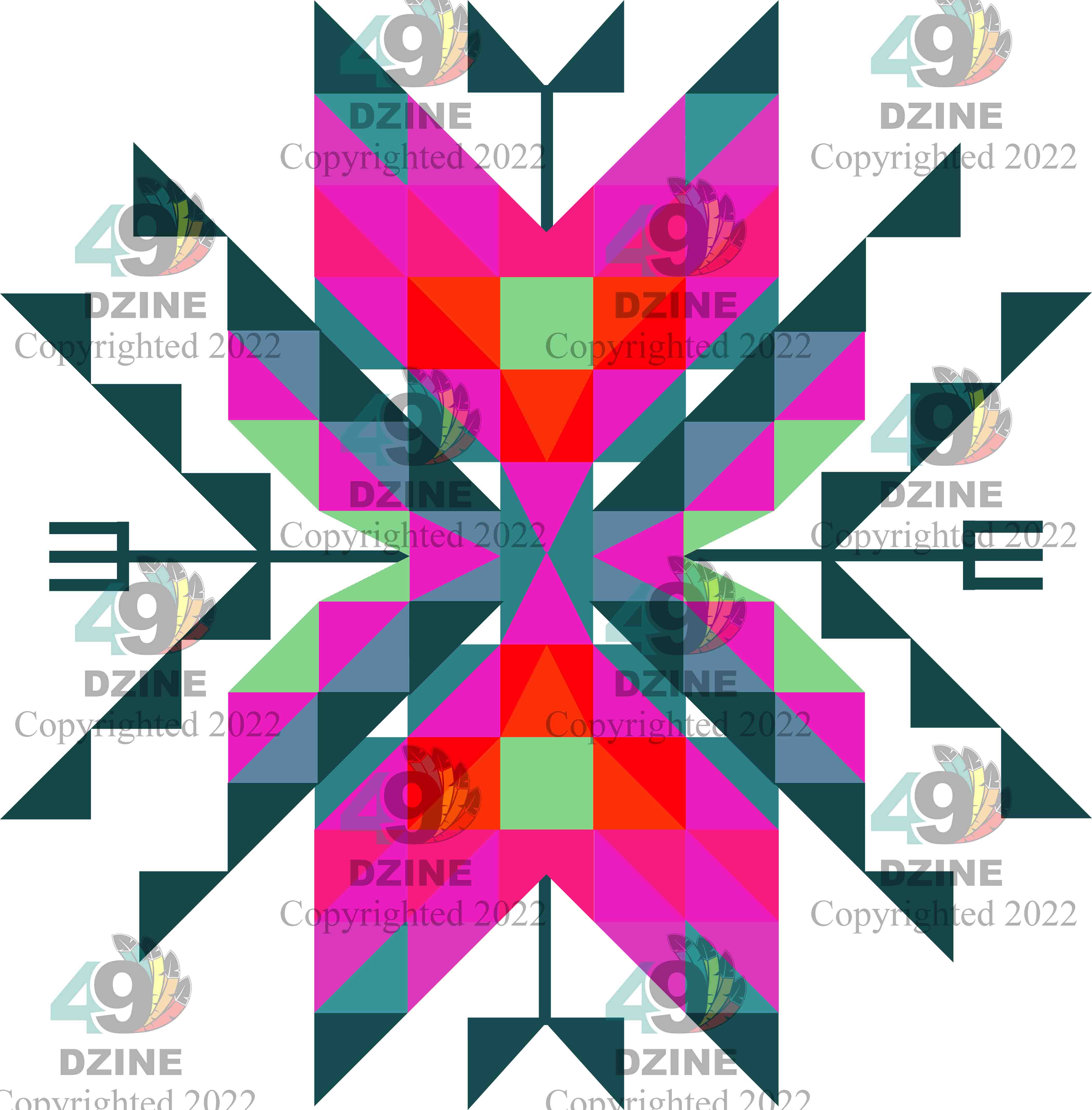 6-inch Geometric Transfer Medicine Lodge