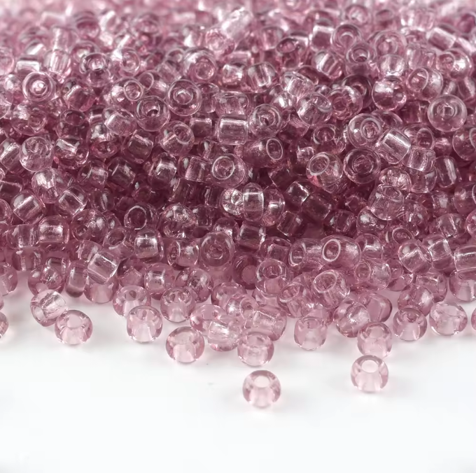 Seed Beads Size 11/0 - Sheer Amethyst