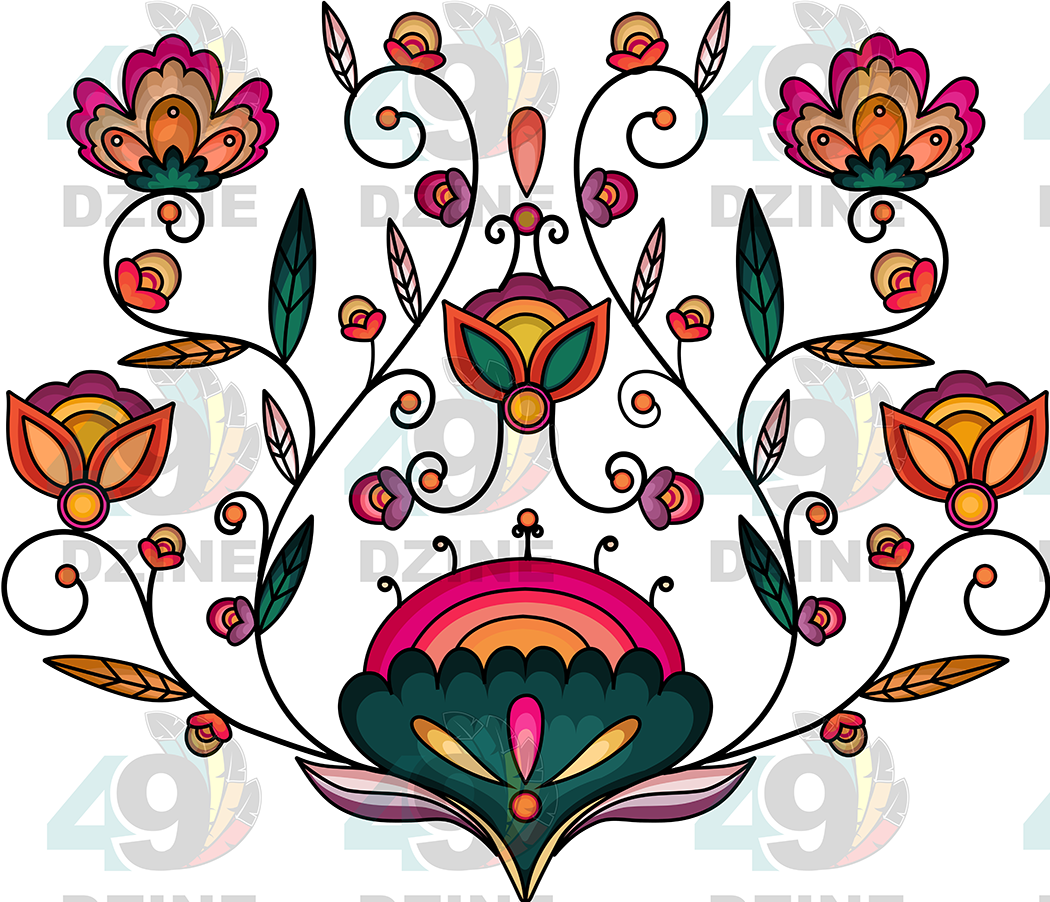 Floral Transfer - Maple Shine Ribbon Rose Various Sizes