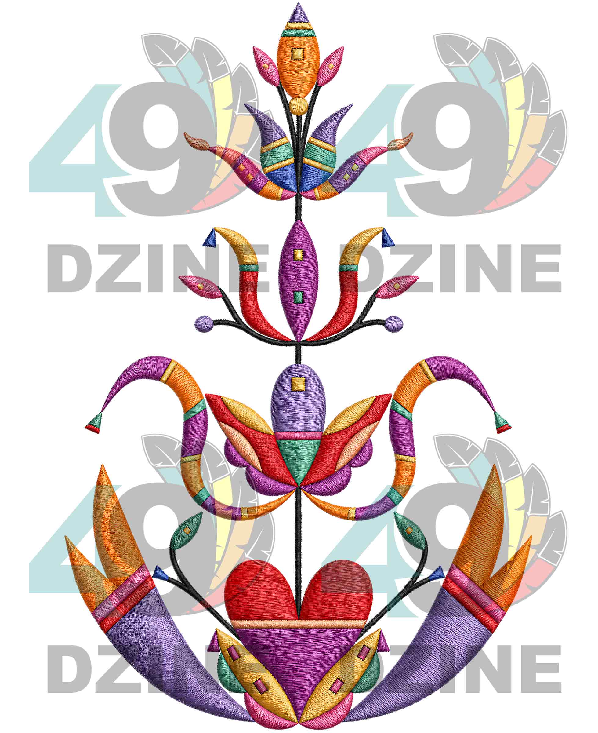 Ancestral Embers Embroidered Transfer (Various Sizes)