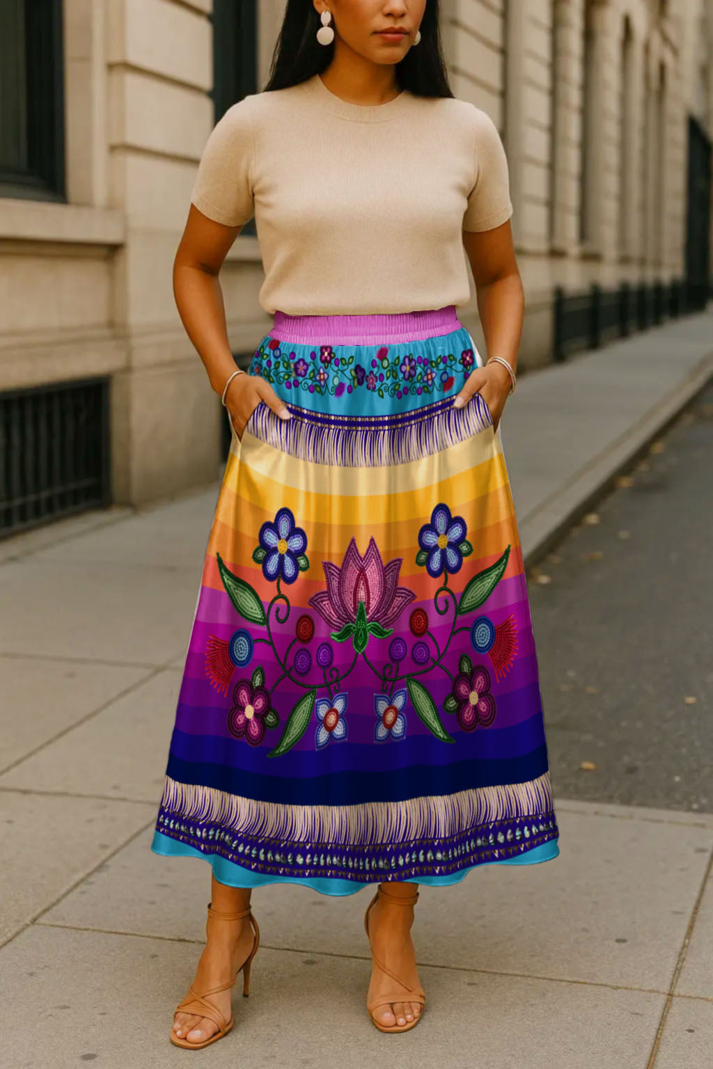 Beaded Offering Blue 1 Skirt