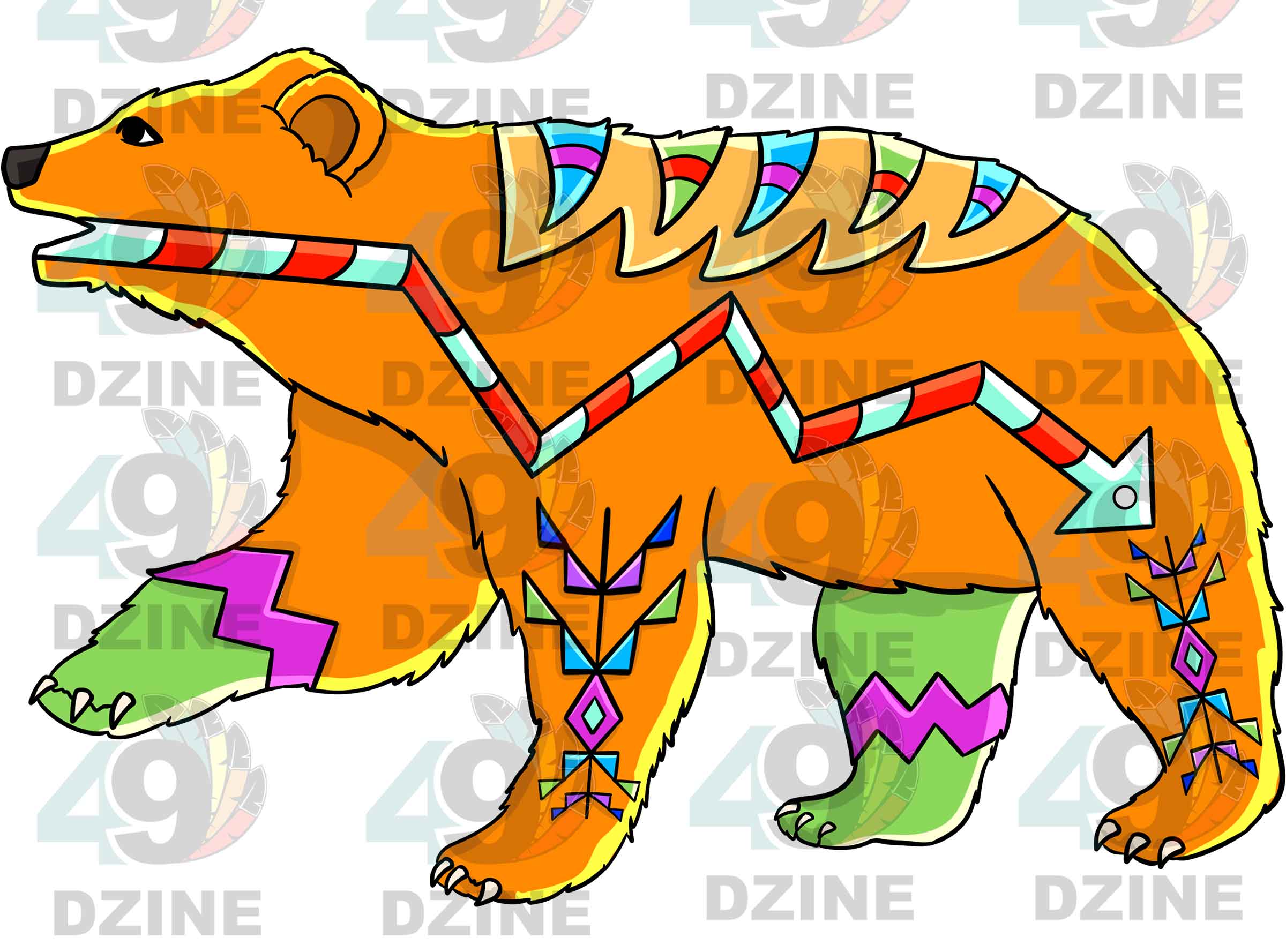 Bear 3 Colored UV Sticker