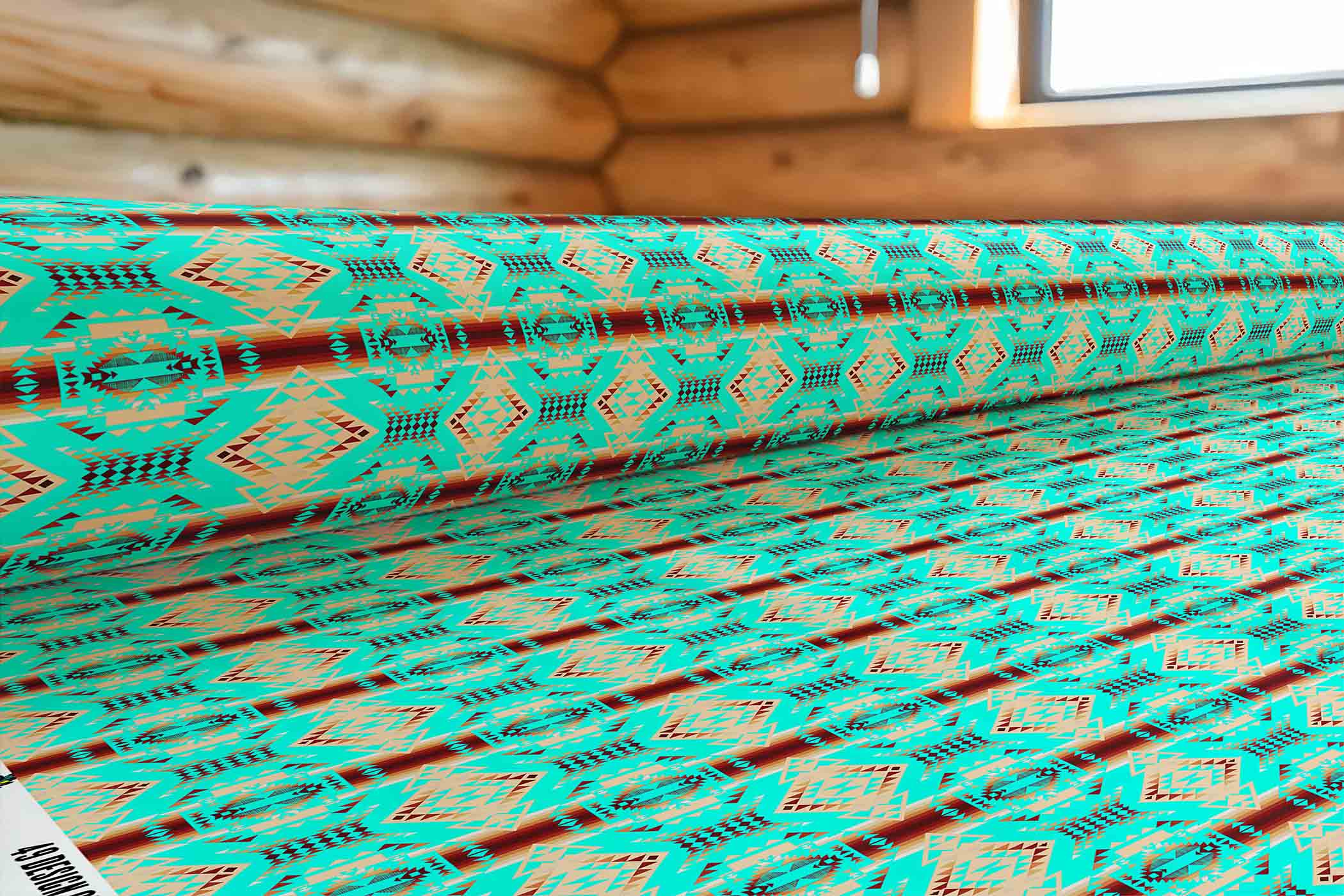 Gathering Earth Turquoise Cotton Poplin