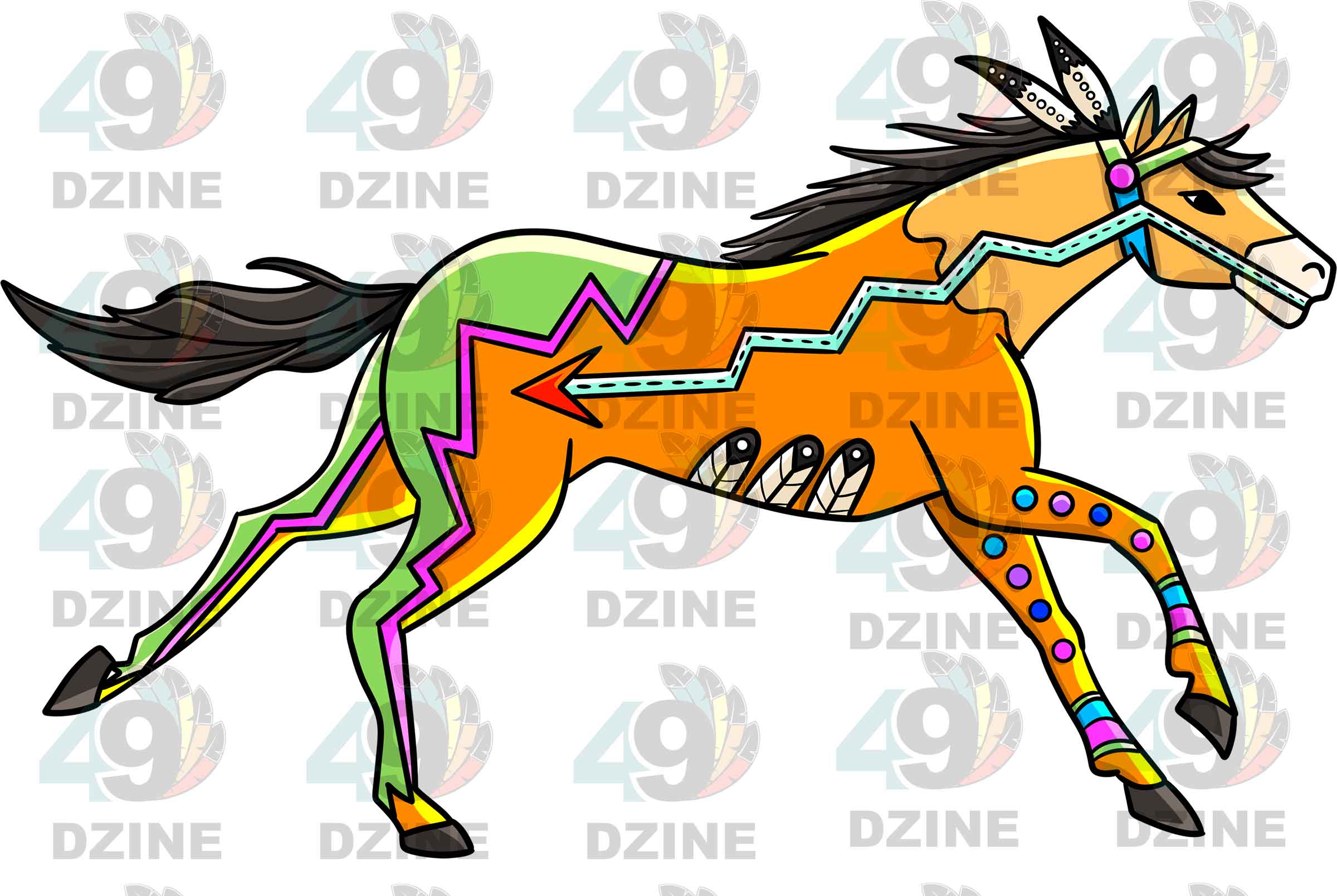 Horse 2 Colored UV Sticker
