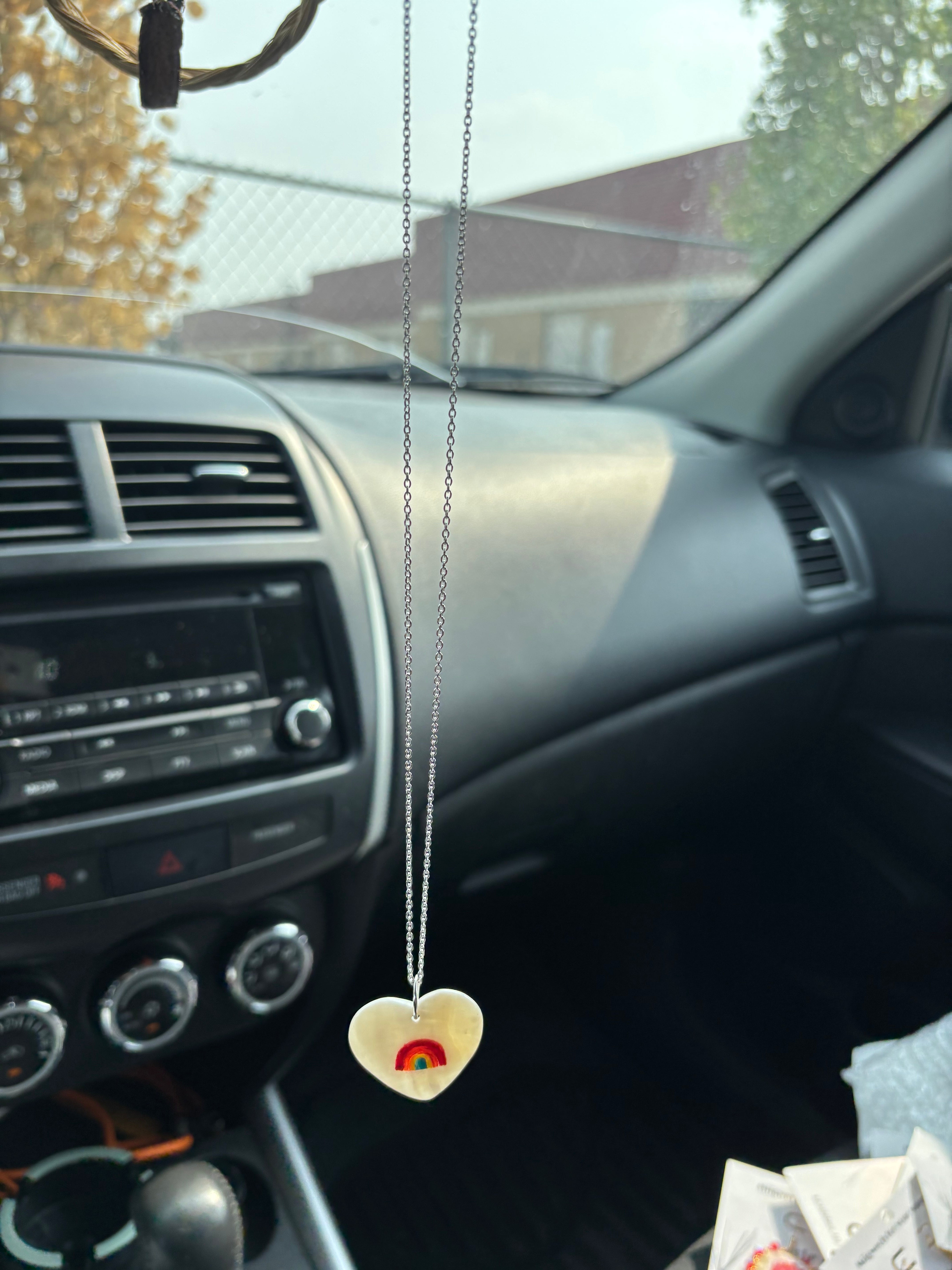 Dorienne Proulx Rainbow Heart Necklace