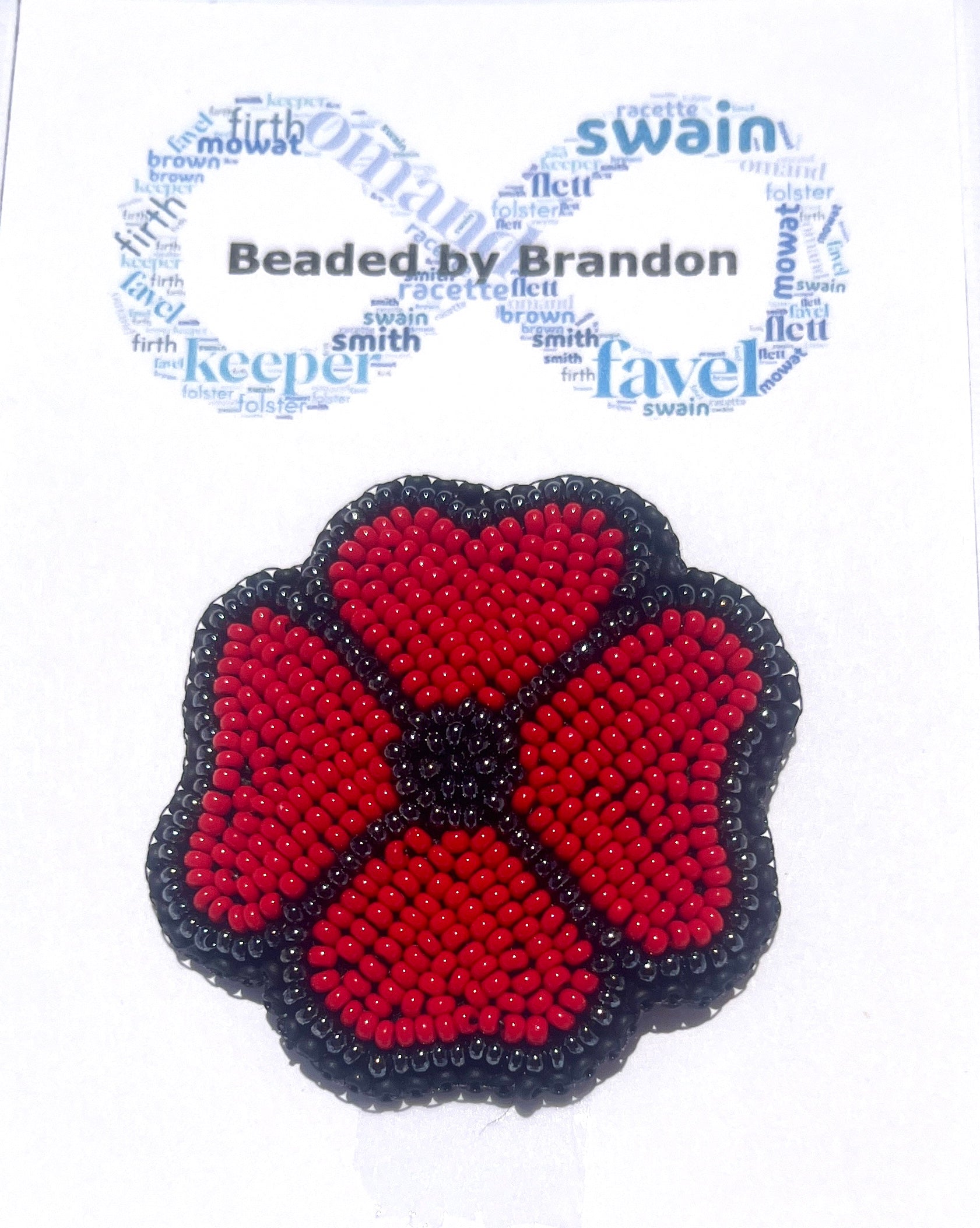 Brandon Swain Novlesky Red Poppy Pin