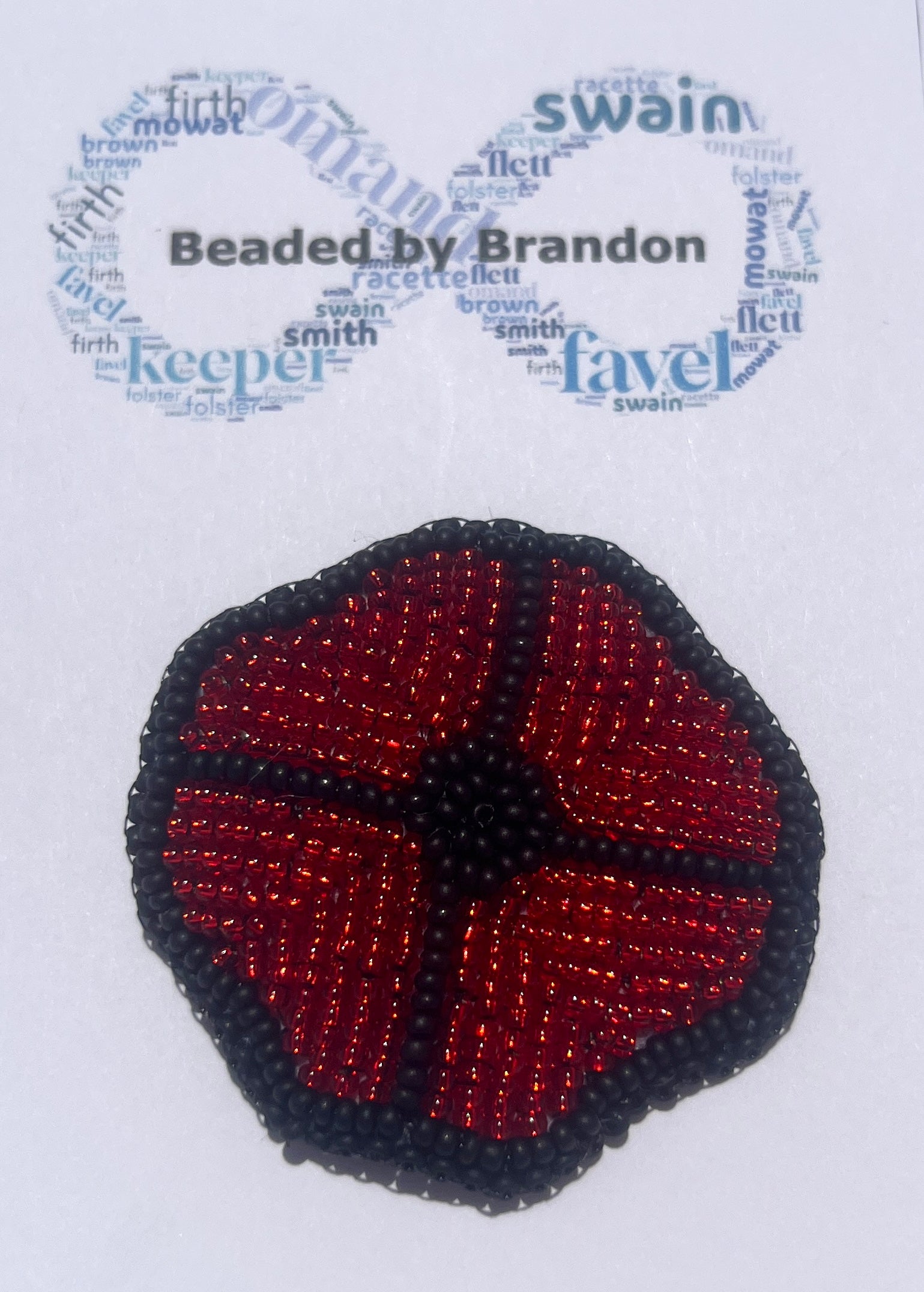 Brandon Swain Novlesky Red Poppy Pin
