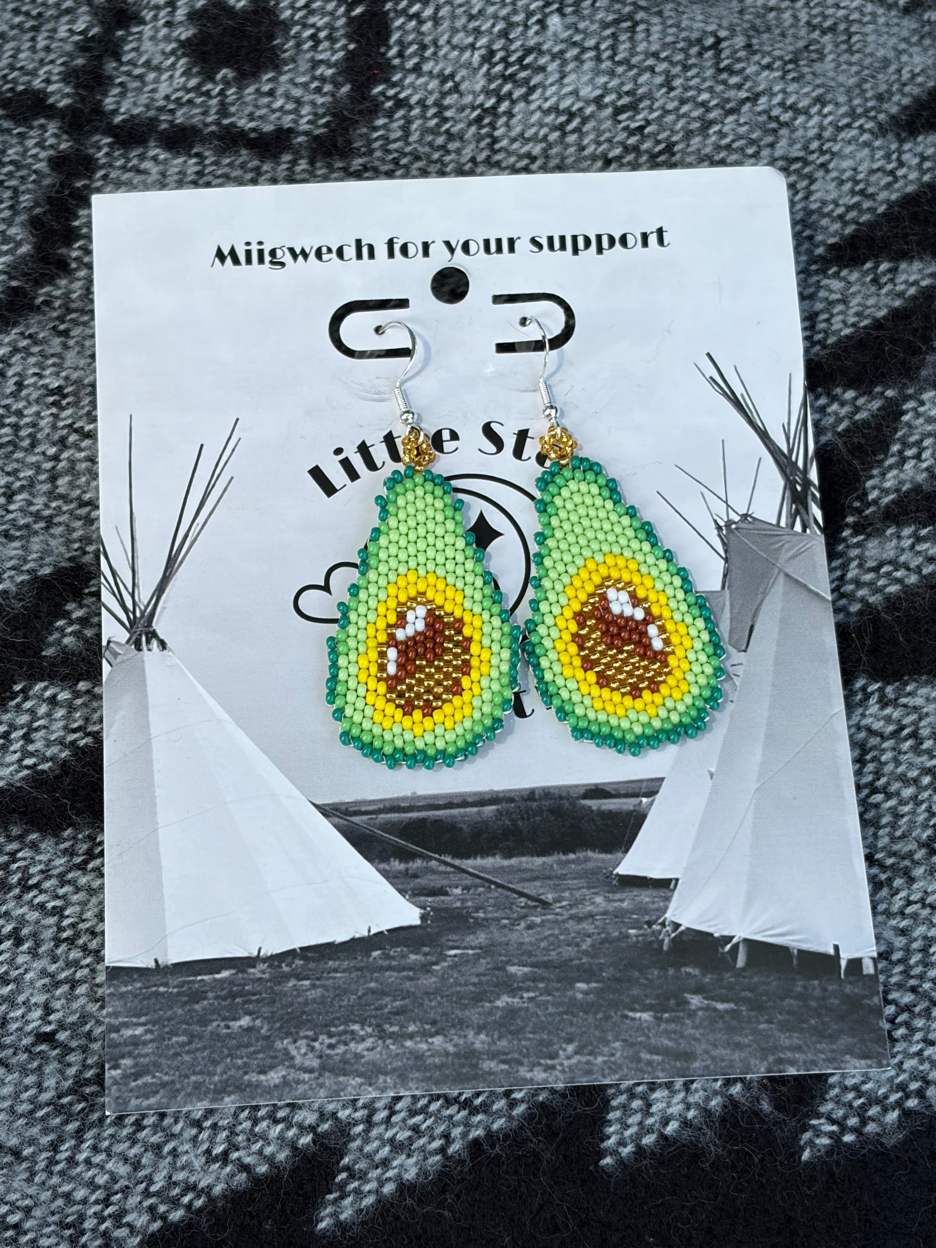 Dorienne Proulx Avocado Silver Earrings