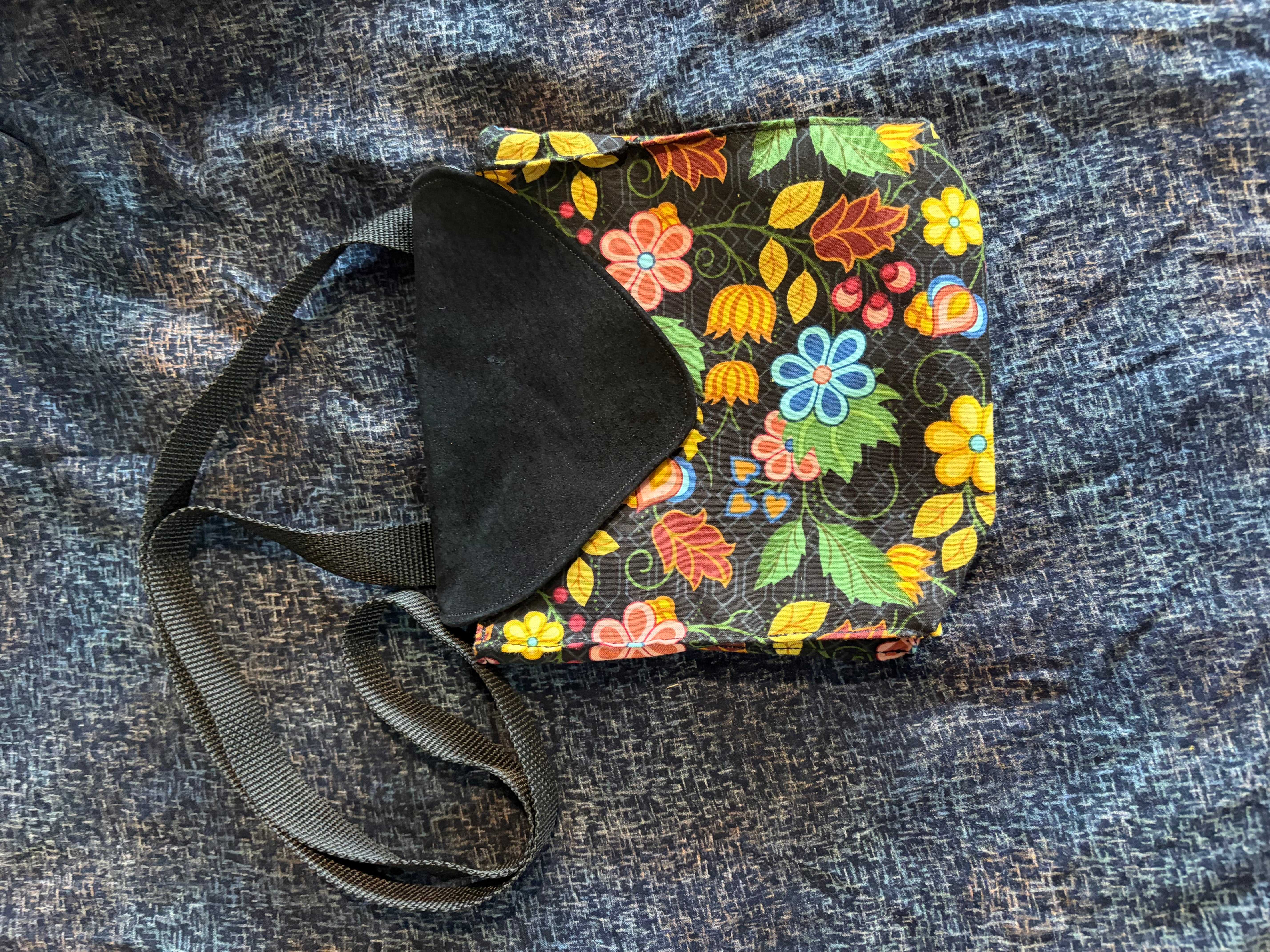 Dorienne Proulx Black Floral Bag