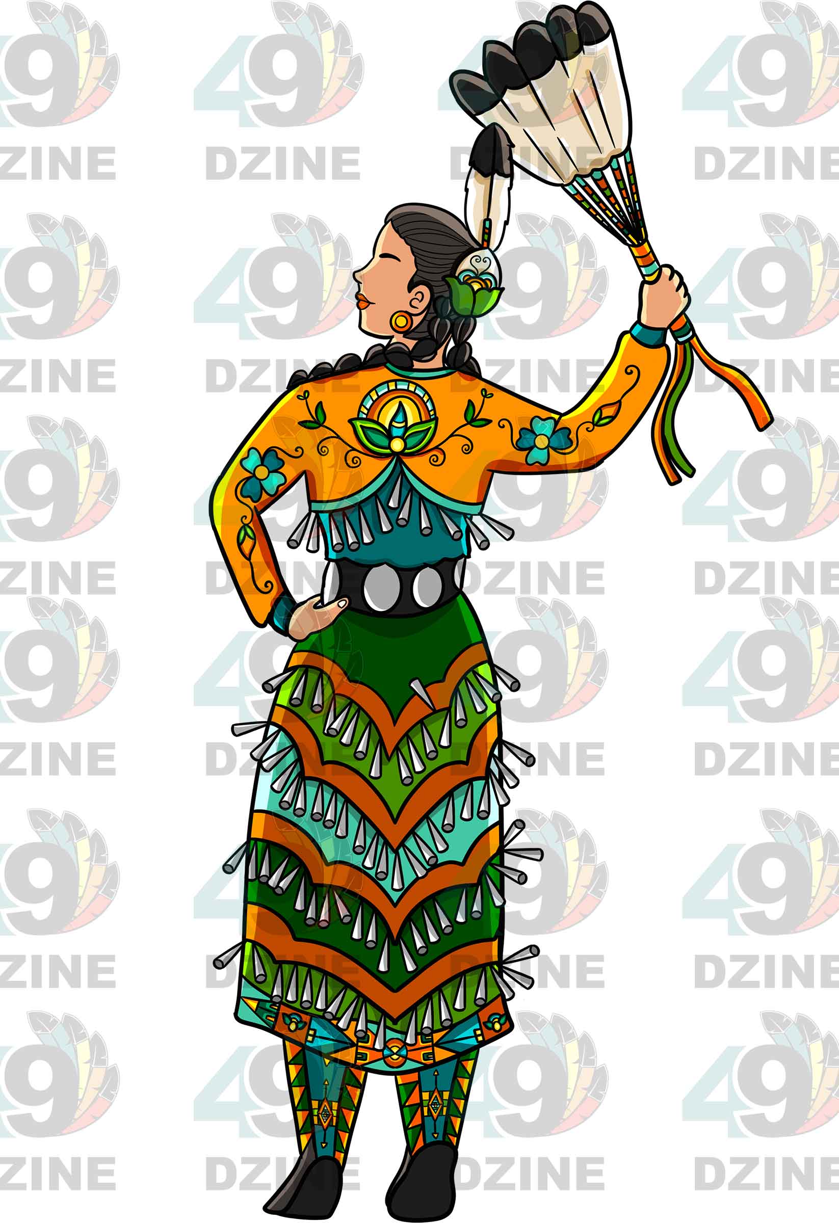 Jingle Dance 4 UV Sticker