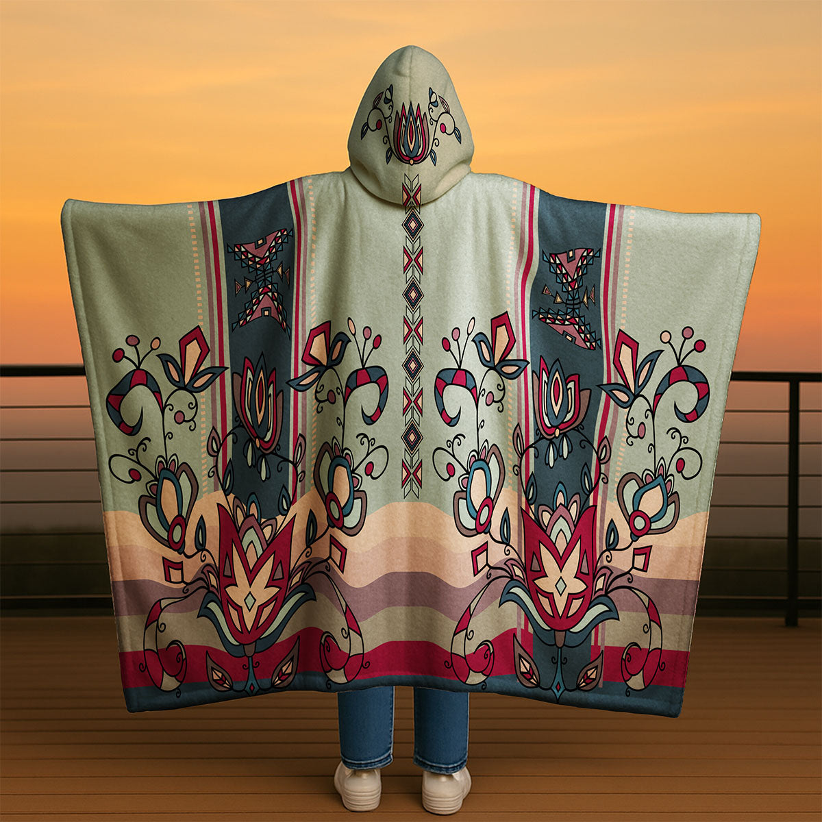 Northern Ember Hooded Blanket