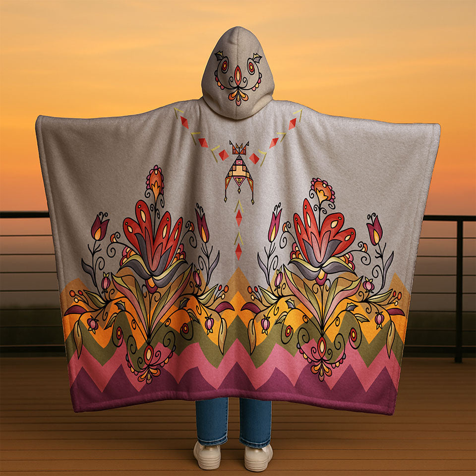 Red Willow Whispers Hooded Blanket