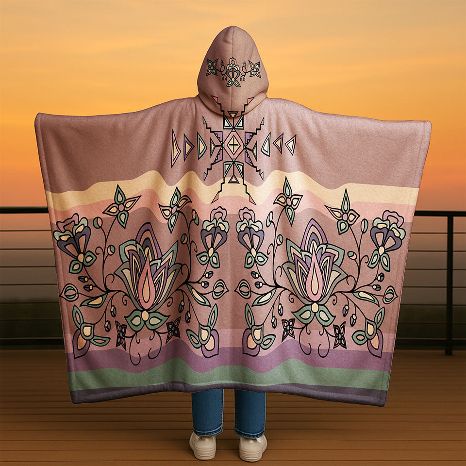Snow Petal Spirit Hooded Blanket