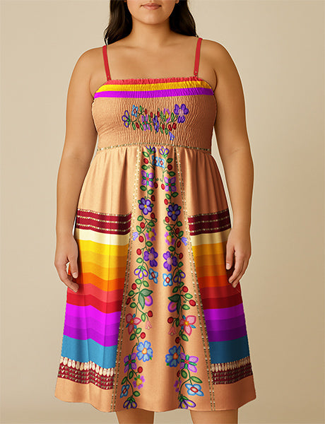 Petal Harmony Teracotta 2 Smock Top Dress