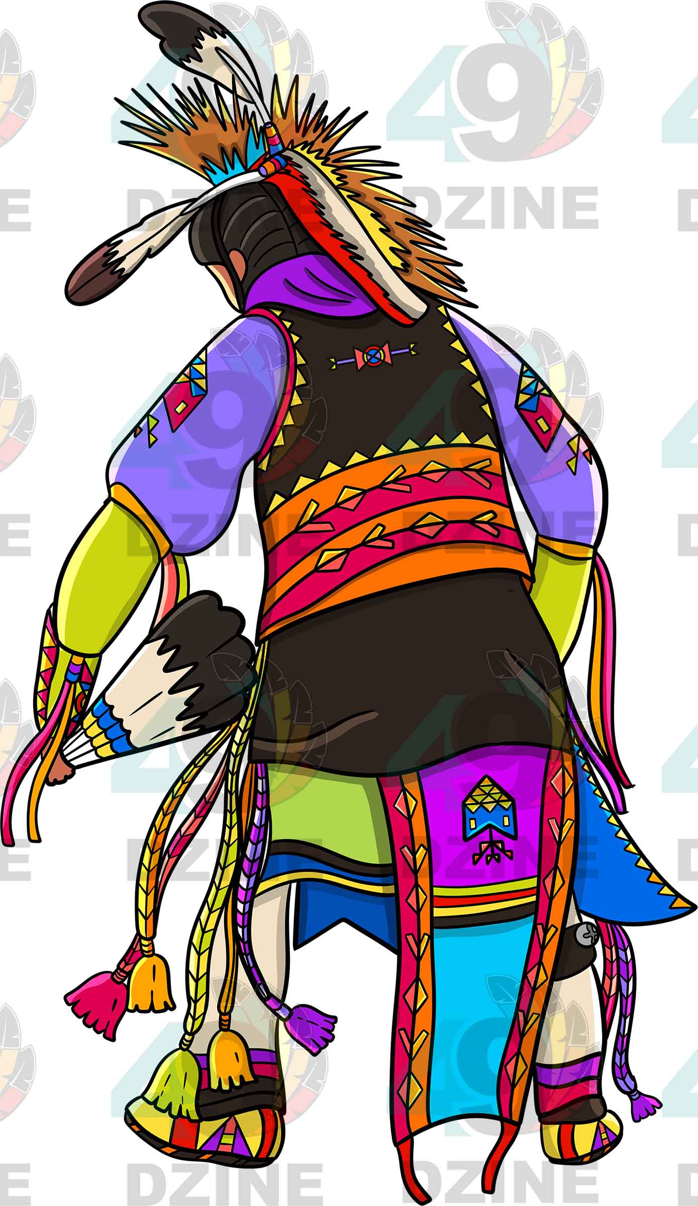 Straight Dancer  Men 5 UV Sticker