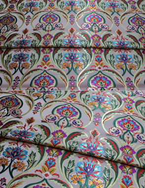 Delicate Damask Steel Jacquard Fabric