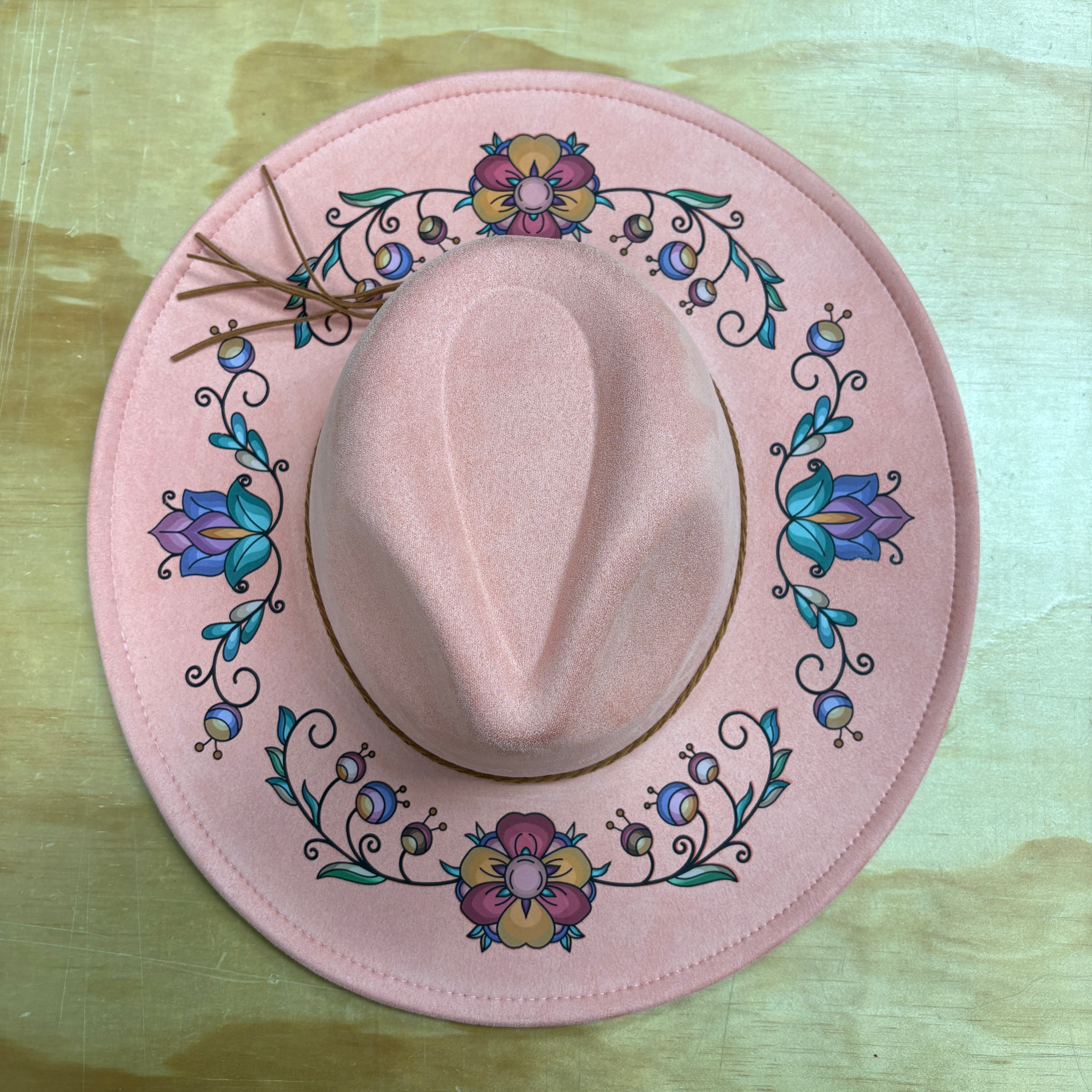 Rust and Ember Coral Fedora Hat (Minor Error)