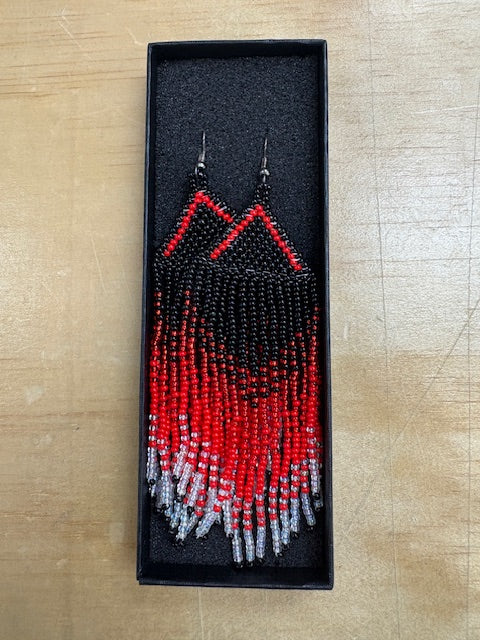 Danielle Redgun Beaded Dangling Earrings