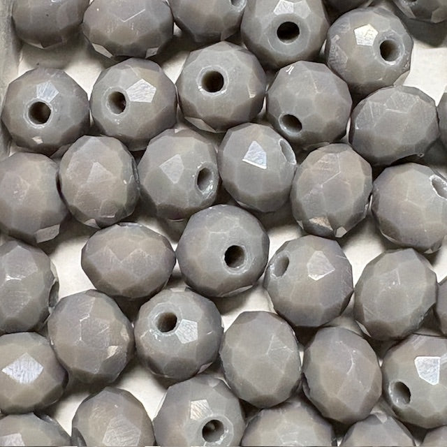 6mm Rondelle Glass Bead - Stone