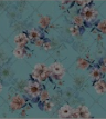 Ocean Flowers Sky Cotton Fabric